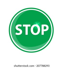 Stop button Isolated