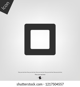 Stop button. Multimedia icon