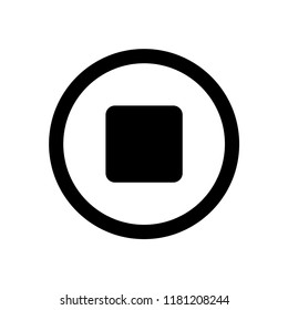 Stop button vector icon