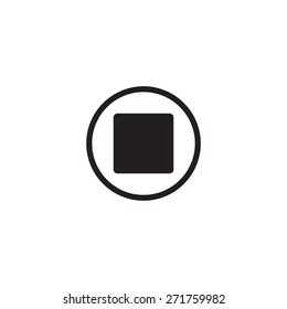 stop button vector icon