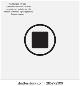 stop button vector icon