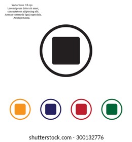 stop button vector icon