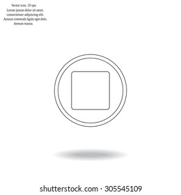 stop button vector icon