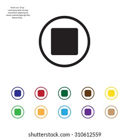 stop button vector icon