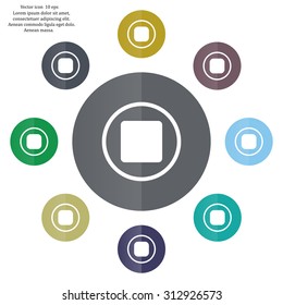 stop button vector icon