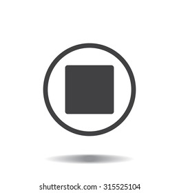 stop button vector icon