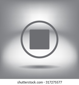 stop button vector icon