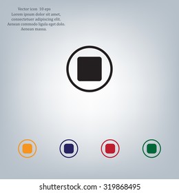 stop button vector icon