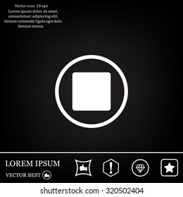 stop button vector icon