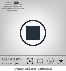 stop button vector icon