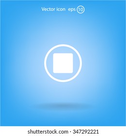 stop button vector icon