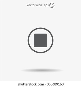 stop button vector icon