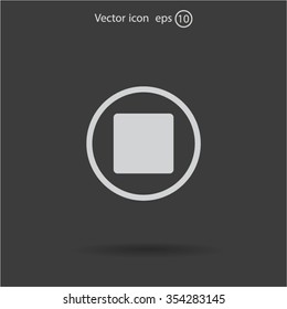 stop button vector icon