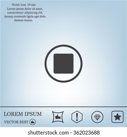 stop button vector icon