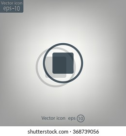 stop button vector icon