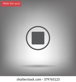 stop button vector icon