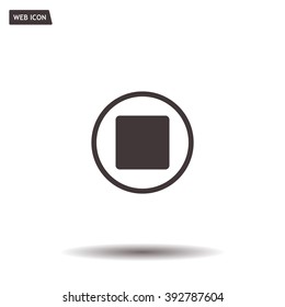 stop button vector icon