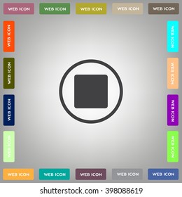 stop button vector icon