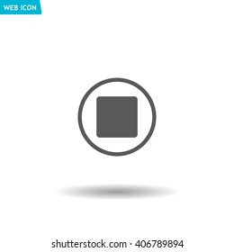 stop button vector icon