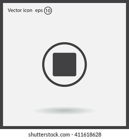 stop button vector icon