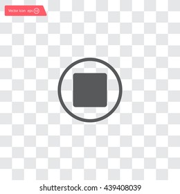 stop button vector icon