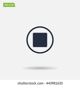 stop button vector icon