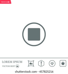 stop button vector icon