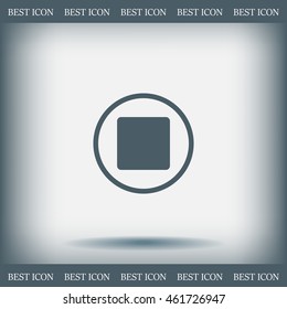 stop button vector icon
