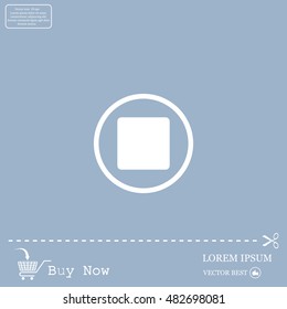 stop button vector icon