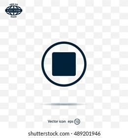 stop button vector icon