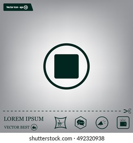 stop button vector icon