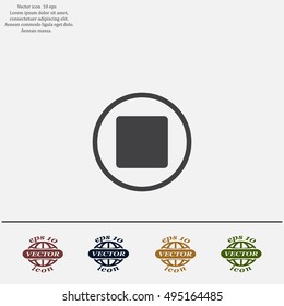 stop button vector icon