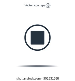 stop button vector icon