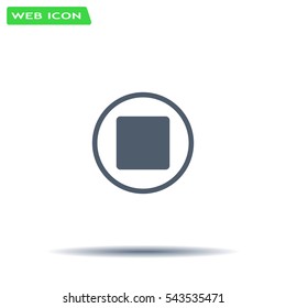 stop button vector icon
