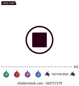 stop button vector icon