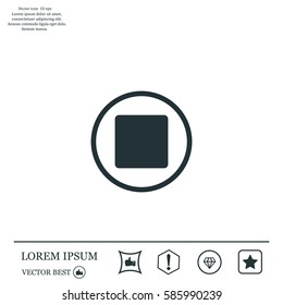 stop button vector icon