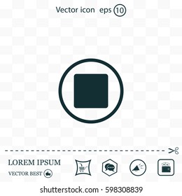 stop button vector icon