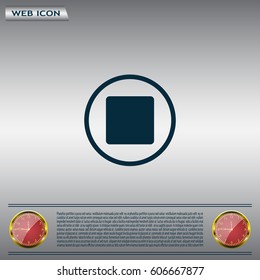 stop button vector icon