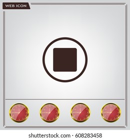 stop button vector icon