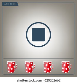 stop button vector icon