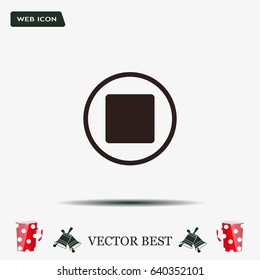 stop button vector icon