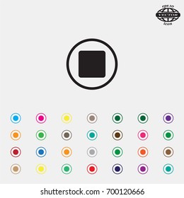 stop button vector icon