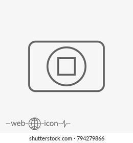 stop button vector icon