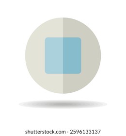 Stop button vector icon. Graph symbol for music and sound web site and apps design, logo, app, UI