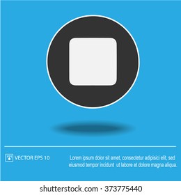 Stop button vector icon. Vector illustration EPS 10.