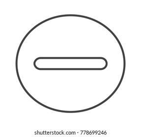 Stop button vector icon isolated on white background