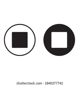 stop button Vector icon. Video play button symbol vector illustration color editable. eps 10