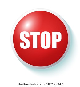 stop button. vector illustration