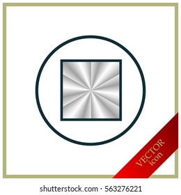 Stop button web icon, vector illustration. Flat design style