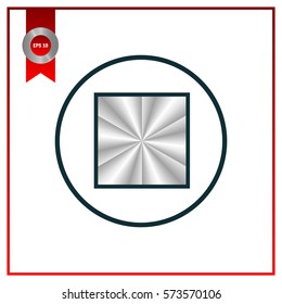 Stop button web icon, vector illustration. Flat design style
